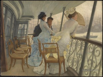 La galerie du HMS Calcutta James Jacques Joseph Tissot Peinture à l'huile